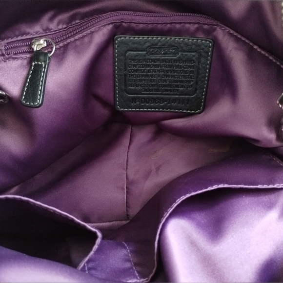 Coach Pebbled Leather Madison Tribeca East West Bag with Chain Strap Handles - Picture 8 of 16